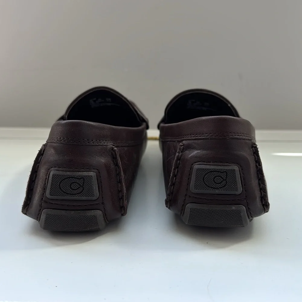 NWT Coach Men's Brown 'C' Coin Signature Loafers, size 8.5 - Picture 2 of 6